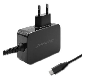 Qoltec GaN POWER PRO | 1xUSB-C | 30W | 5-20V | 1.5-3A | Czarna