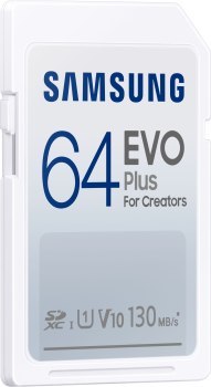 Samsung EVO PLUS SDXC 64GB UHS-I U1 [Zapis 90MB/s Odczyt 100MB/s]