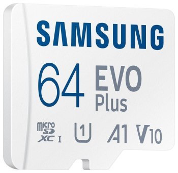 Samsung EVO PLUS microSDXC 64GB UHS-I U1 [Zapis 20MB/s Odczyt 180MB/s] v2023