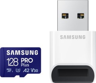 Samsung Pro PLUS microSDXC 128GB UHS-I U3 [Zapis 130MB/s Odczyt 180MB/s] z czytnikiem