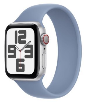 Apple Watch SE GPS+Cellular 44mm aluminium Srebrny | Zimowy Błękit opaska sportowa