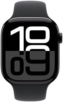 Apple Watch Series 10 GPS 42mm Jet Black Aluminium Case | Black Sport Band - S/M