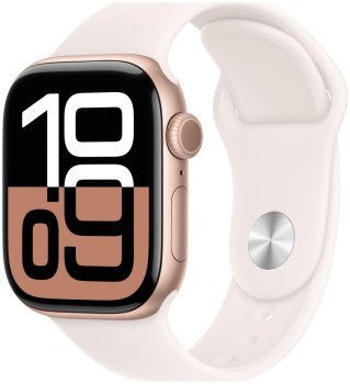 Apple Watch Series 10 GPS 42mm Rose Gold Aluminium Case | Light Blush Sport Band - M/L