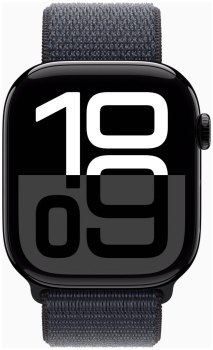 Apple Watch Series 10 GPS 46mm Jet Black Aluminium Case | Ink Sport Loop