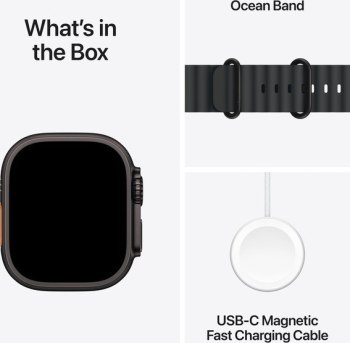 Apple Watch Ultra 2 GPS + Cellular 49mm Black Titanium Case | Black Ocean Band