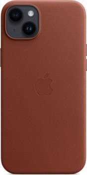 Apple iPhone 14 Plus Leather Case with MagSafe umber