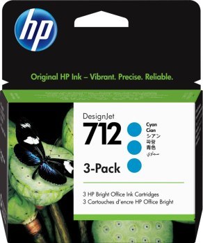 Toner - HP 712 błękitny trzypack 3ED77A