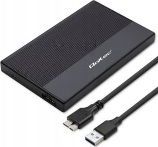 Qoltec M.2 SATA SSD| microUSB 3.0 | Czarna