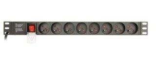 GEMBIRD LISTWA ZASILAJĄCA RACK 19 PDU EG-PDU-014-FC14 1U 16A 8X FRANCUSKIE GNIAZDO WTYK C14 KABEL 3M