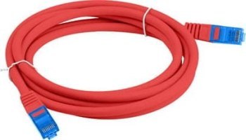 LANBERG PATCHCORD S/FTP KAT.6A 1M CZERWONY LSZH CCA (FLUKE PASSED) PCF6A-10CC-0100-R