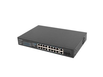 LANBERG SWITCH RACK 19 16X 100MB POE+/2X COMBO GIGABIT 250W NIEZARZĄDZALNY RSFE-16P-2C-250