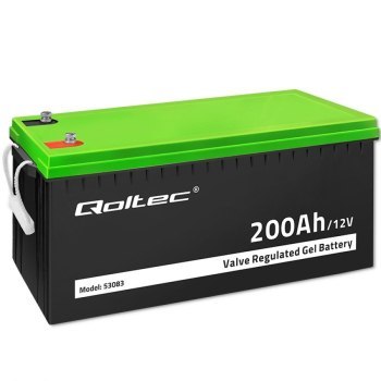 Qoltec Akumulator żelowy | 12V | 200Ah | GEL | 59.5kg