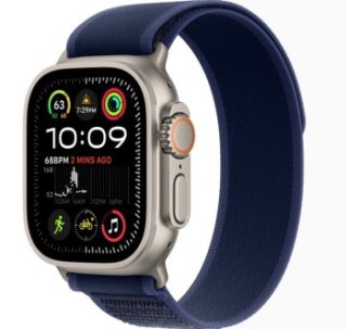 Apple Watch Ultra 2 GPS + Cellular 49mm Natural Titanium Case | Blue Trail Loop - S/M