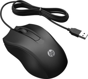 Mysz HP Wired Mouse 100 przewodowa czarna 6VY96AA