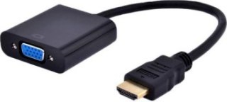 Adapter GEMBIRD A-HDMI-VGA-03 (HDMI M - D-Sub (VGA) F; 0 15m; kolor czarny)