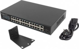 LANBERG SWITCH POE RACK 19 24X 1GB POE+/2X GB/2X SFP 360W RSGE-24P-2GE-2S-360