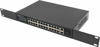 LANBERG SWITCH POE RACK 19 24X 1GB POE+/2X GB/2X SFP 360W RSGE-24P-2GE-2S-360