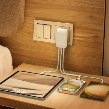 Belkin Ładowarka kątowa 3 porty USB-C PPS 67 W, kabel USB-C