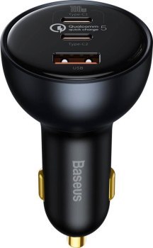 Baseus Qualcomm, USB, 2x USB-C, 160W (szara)