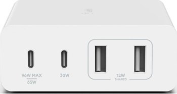 Belkin WCH010vfWH 108W 4-porty GaN 2xUSB-A 2xUSB-C biała