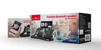 GEMBIRD PRZENOŚNY GŁOŚNIK BLUETOOTH SPK-BT-17-CM FM-RADIO WBUDOWANY MIKROFON WZÓR MORO USB AUX MICROSD