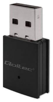 Karta sieciowa - Qoltec 56989 Bezprzewodowy mini adapter WiFi | Standard AC | BT 4.0 | USB 2.0 | 600Mbps