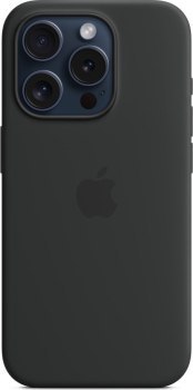 Apple iPhone 15 Pro Silicone Case with MagSafe black