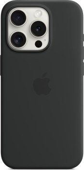 Apple iPhone 15 Pro Silicone Case with MagSafe black