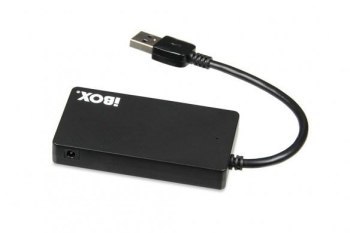 Hub IBOX USB 3.0 CZARNY 4-PORTY SLIM IUH3F56 (4x USB 3.0; kolor czarny)