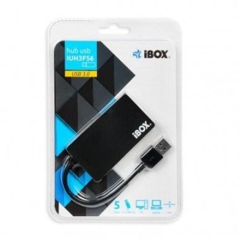 Hub IBOX USB 3.0 CZARNY 4-PORTY SLIM IUH3F56 (4x USB 3.0; kolor czarny)