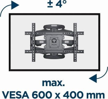 Uchwyt - Gembird 32"-75", 45 kg obrót i pochylenie